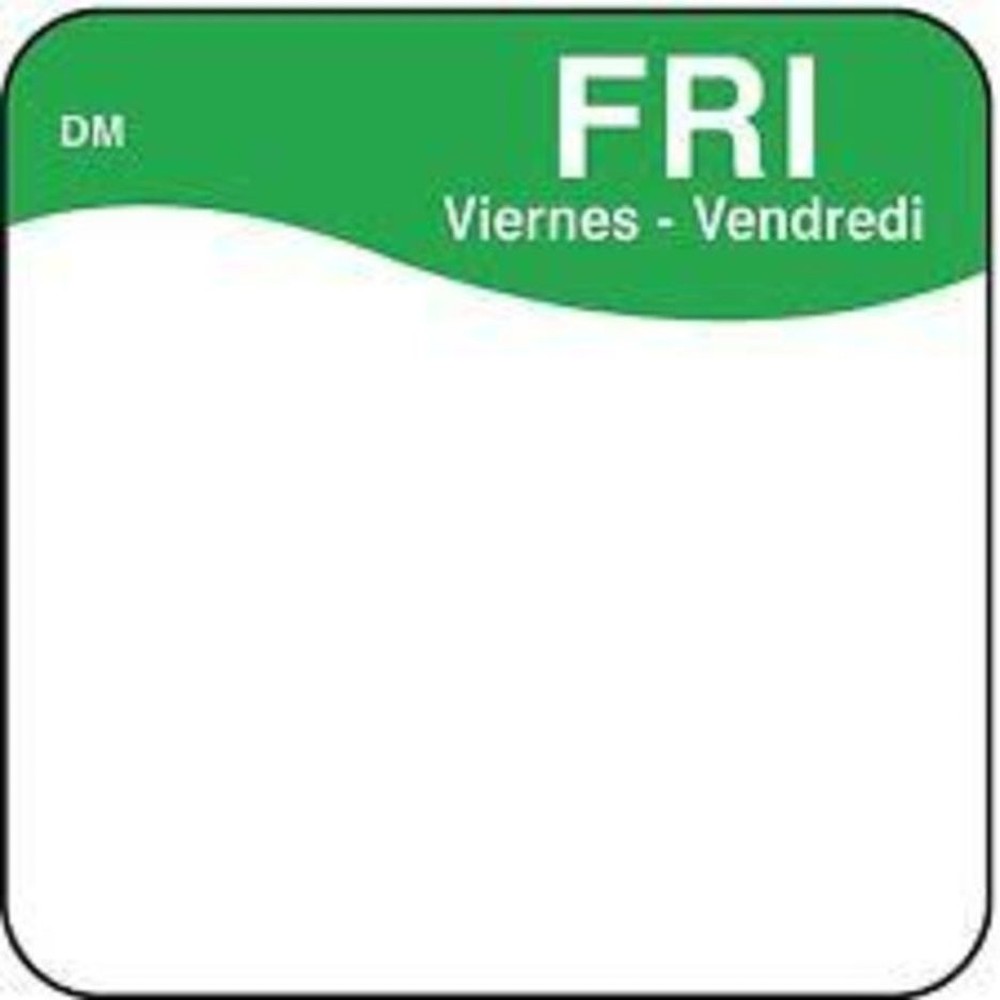 1x1 Label Roll, Dissolves Away - FRIDAY