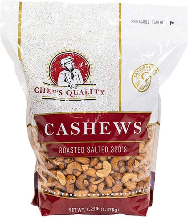 Cashews, Roasted & Salted - 3.25 lbs