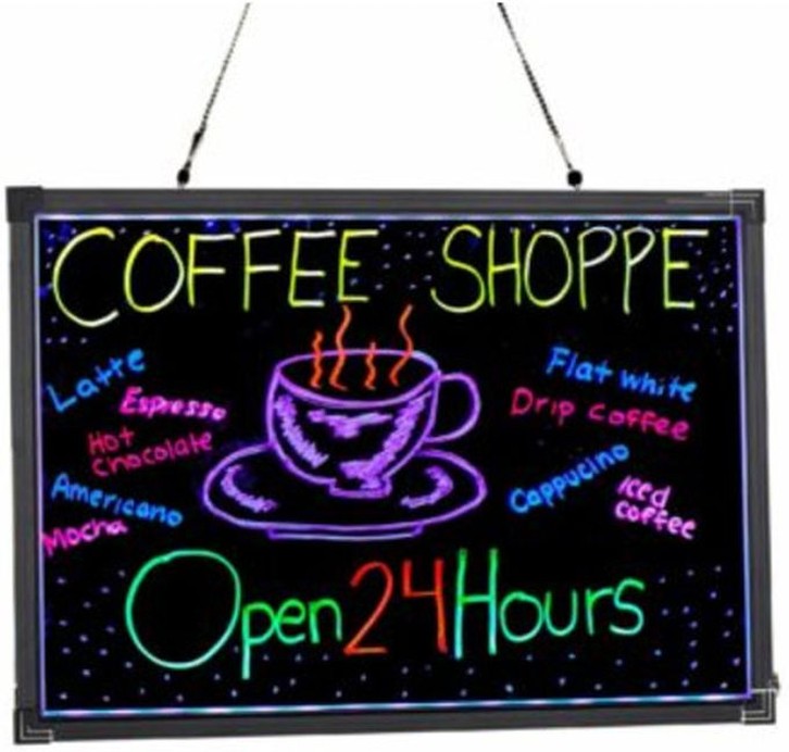 LED Illuminated Hanging Message Writing Board 20 x 28