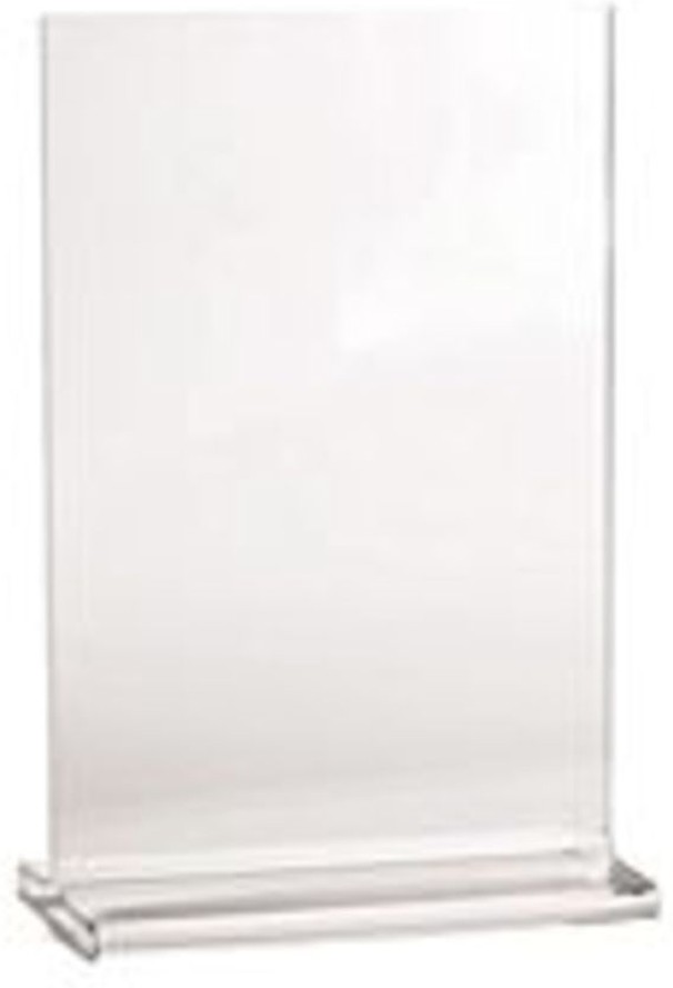 #5070 Two Sided Clear Acrylic Table Tent 5" x 2.22" x 7.125", 1 CT