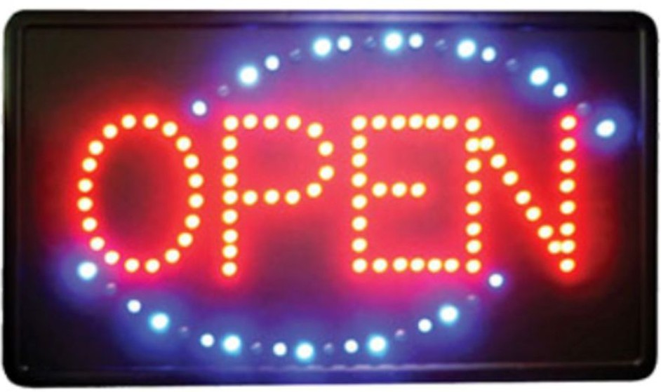 LED Sign, "Open", Single Pattern, 24.24" x 14.75" x 2.63" - 1 Ct.