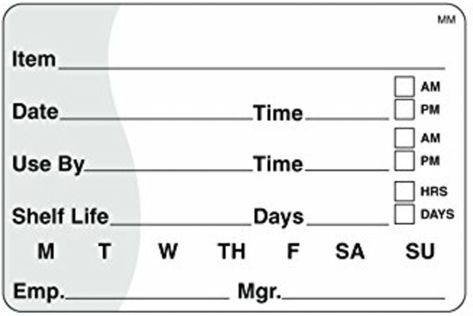 2X3 Shelf Life/Use By Labels, Removable
