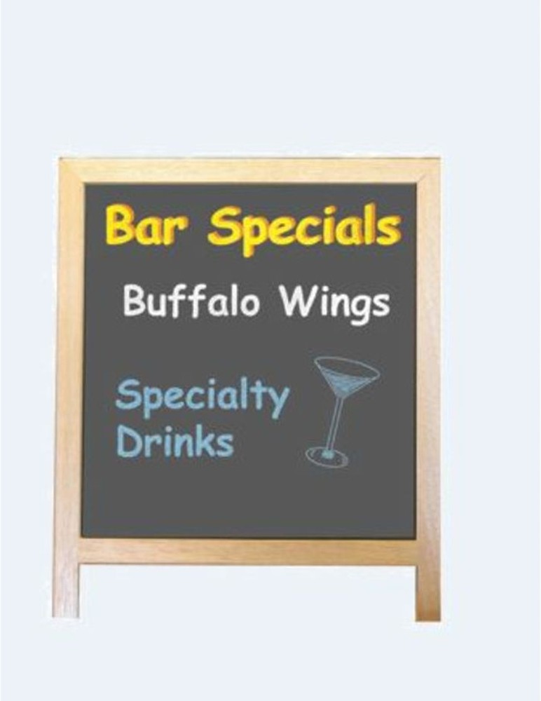 Table Top Chalkboard, 12"W x 14"H, black board, solid wood A-frame
