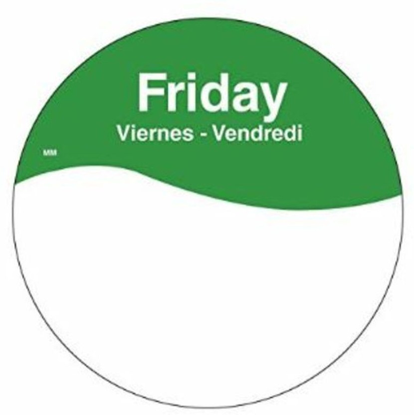 1" Label Friday Removable - 1 Roll