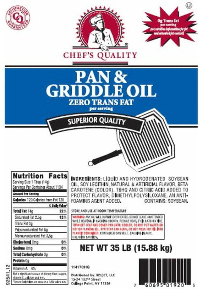Zero Trans Fat Pan and Griddle Oil - 35 lb