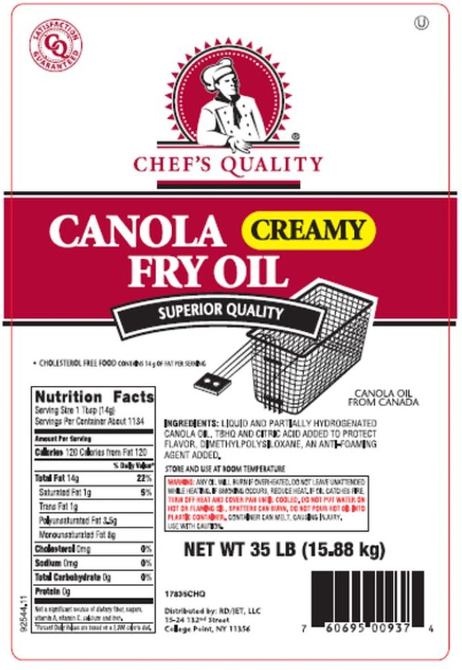 Canola Liquid Fry - 35 lbs