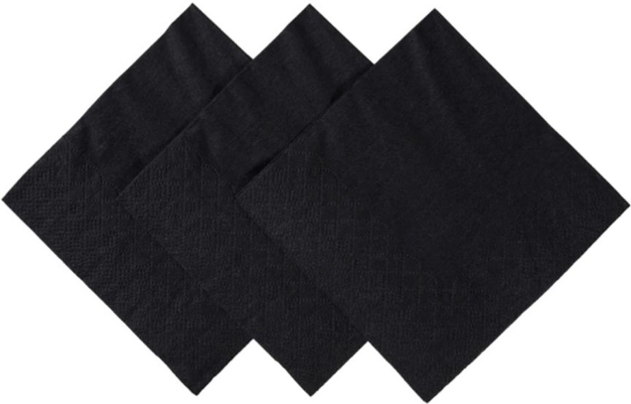Beverage Napkin, 2-Ply Black - 200 Ct