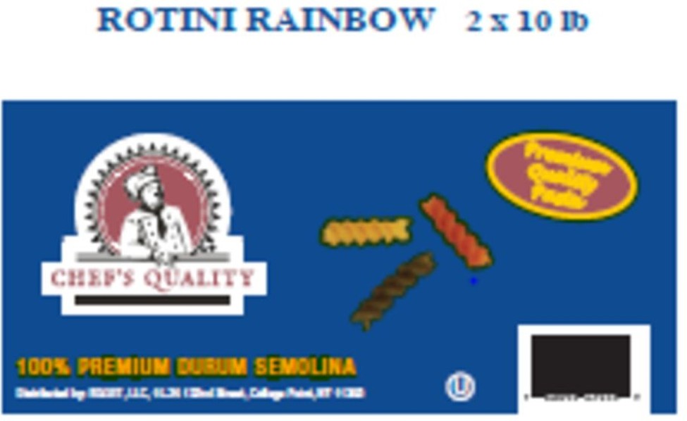 Rainbow Rotini Pasta - 2/10 lbs