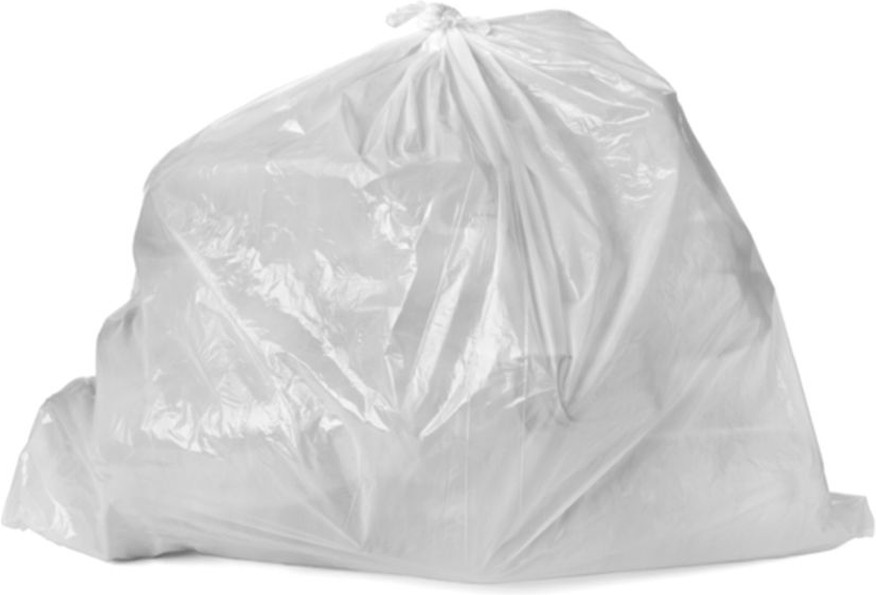 60 Gallon Trash Bags 38x58, White, .7Mil - 100 ct