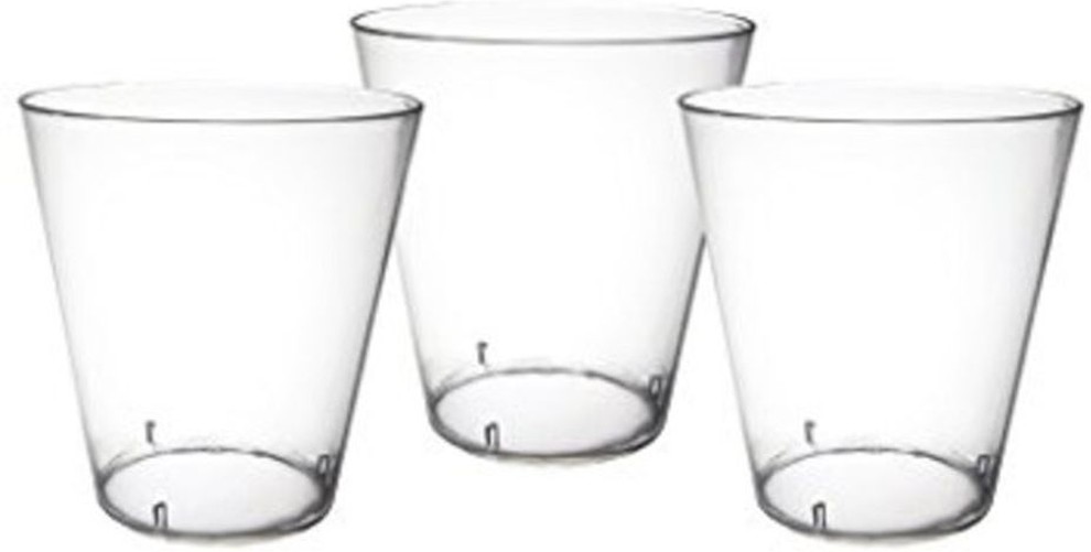 2 oz Clear Plastic Shot Glasses - 50 ct pkgs