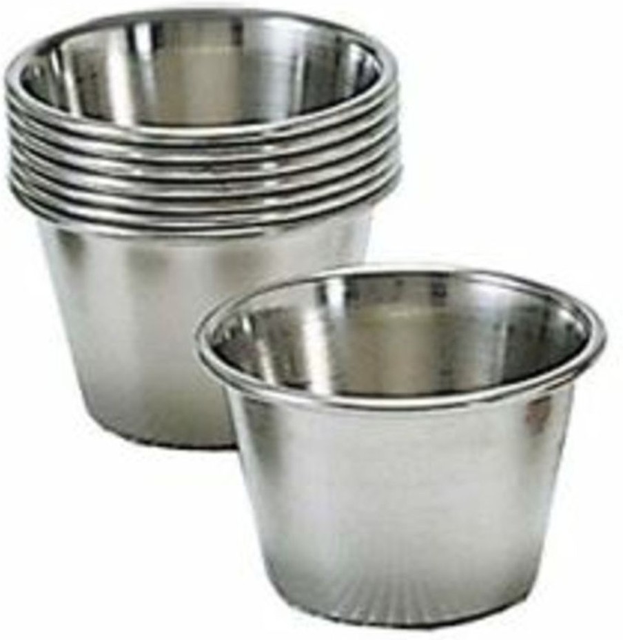Adcraft Sauce Cups, 2.5 oz., Stainless Steel, 12/Pack