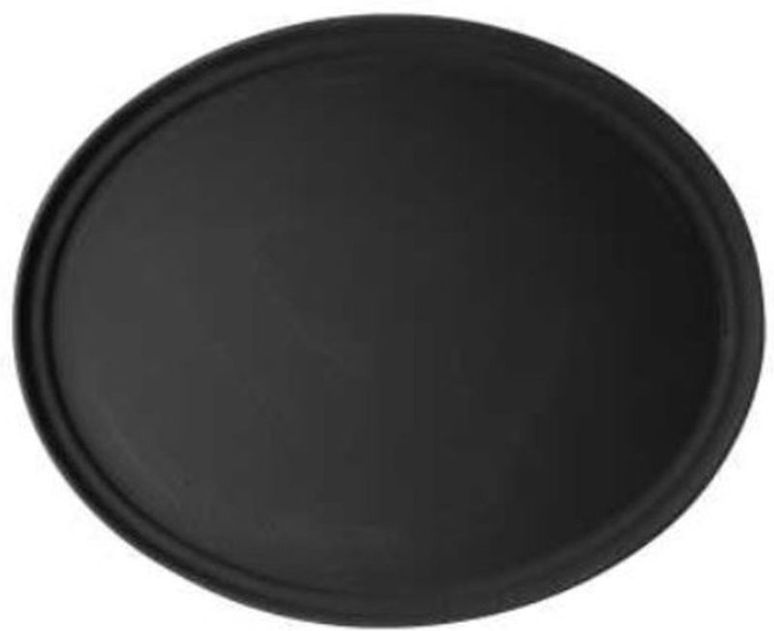Camtread Serving Tray, oval, 22" x 27", fiberglass, black, NSF, non-skid