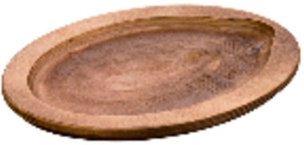Oval Wood Underliner 9" x 11 3/4", Walnut Stain