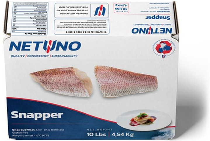 Snapper Fillet 10 lb. Box - Skin On, Boneless, 6-8 oz.