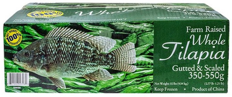 Frozen Whole Tilapia, 350-550g - 10 lbs