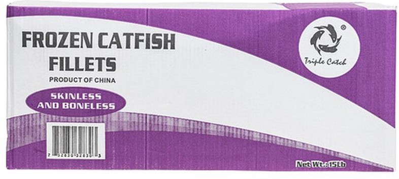 Frozen Catfish - 7-9 oz portions, from China - 15 lbs