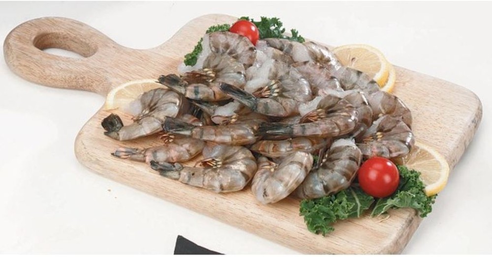 Frozen Black Tiger Shrimp 21/25 CT, Raw, Headless shell-on Blocks - 4 lbs