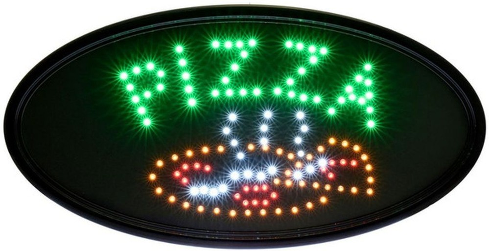 #497-08 Pizza Oval LED Hanging Sign