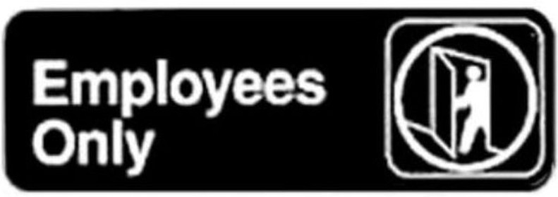 Employees Only Sign, 3x9