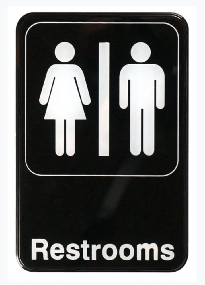 Unisex Restroom Sign - 12 Pk