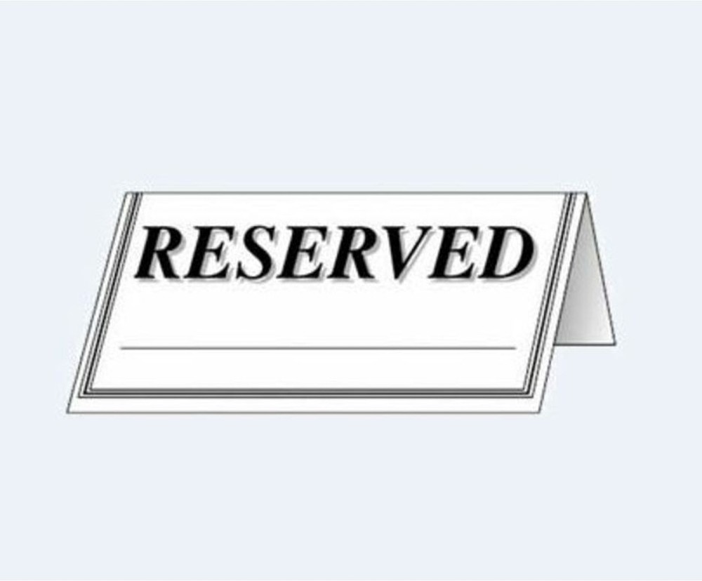 RES-48PK Reserved Signs - 48 per pack