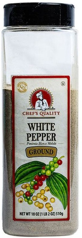 Ground White Pepper - 18 oz Jar