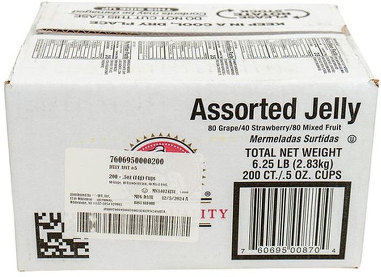 Jelly Assortment - 0.5 oz cups / 200 ct