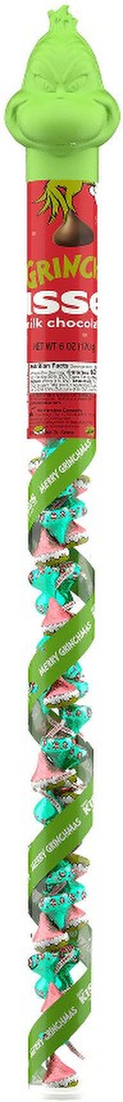 Grinch Milk Chocolate, Christmas, Candy Plastic Cane, 6 oz.