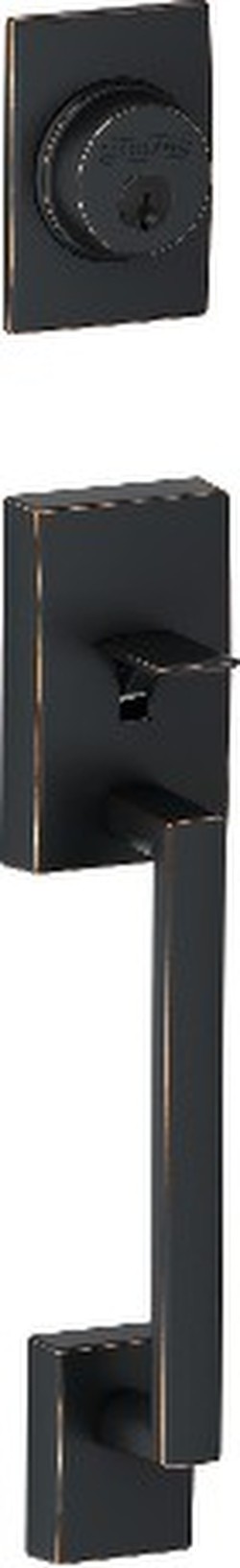 Customizable Keying Century Aged Bronze Exterior Entry Door Handle