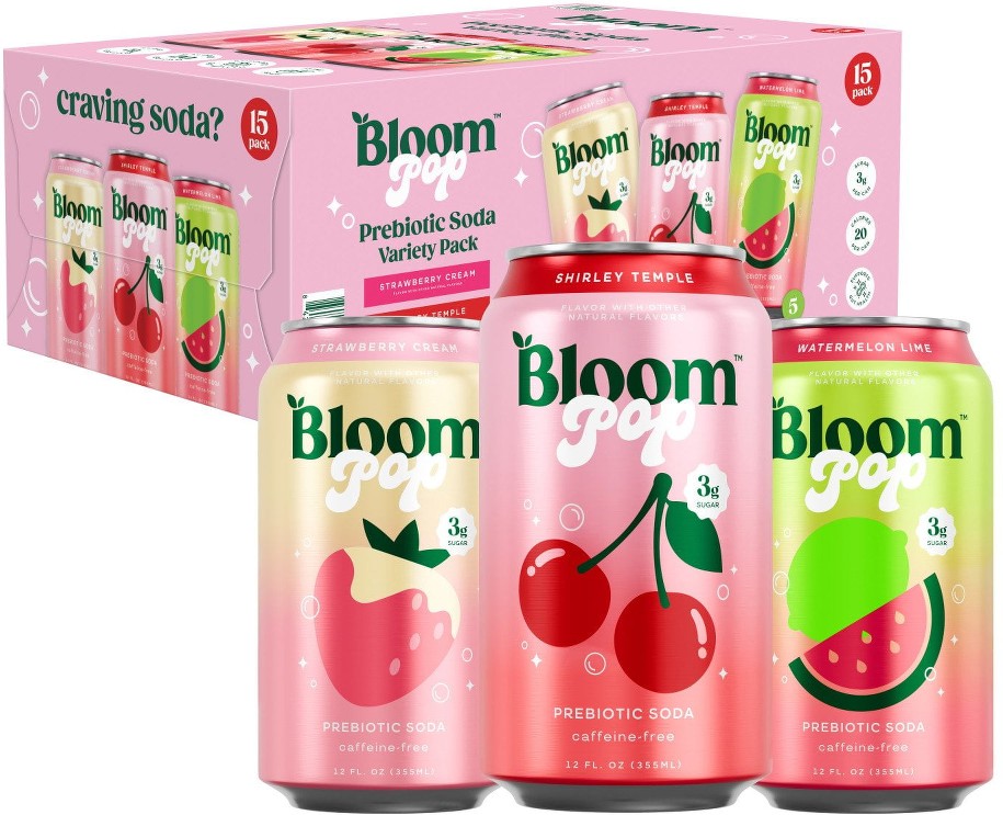 Pop Prebiotic Soda Variety Pack, 12 fl. oz., 15 pk.