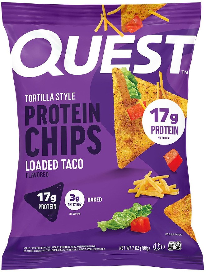 Quest Loaded Taco Flavored Protein Tortilla Chips, 7 oz.