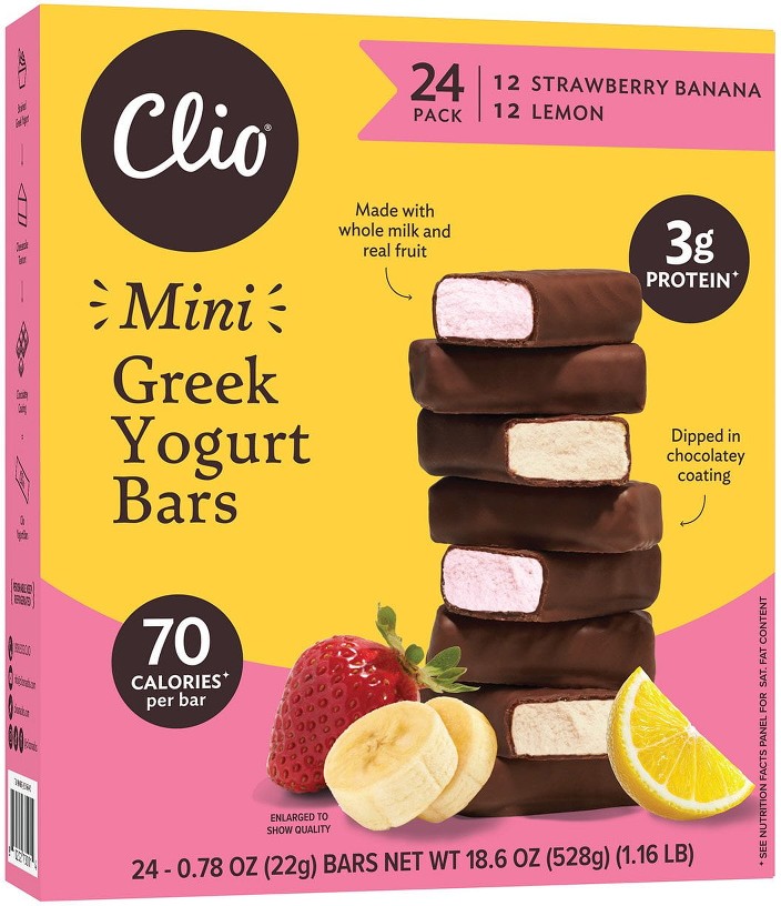 Greek Yogurt Mini Bars, Lemon/Strawberry Banana, 0.78 oz., 24 ct.