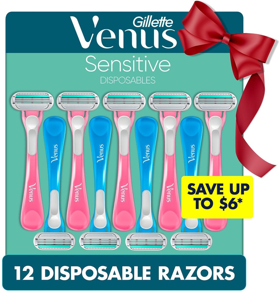 Sensitive Disposable Razors for Women, 12 ct.