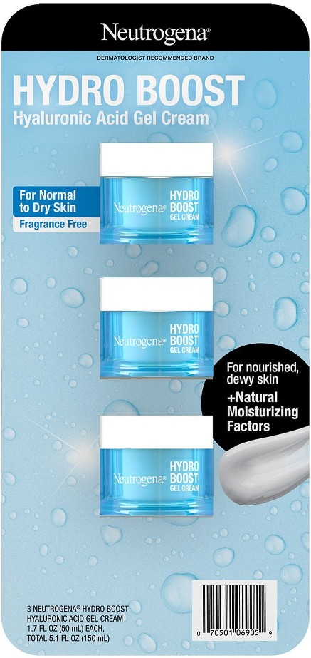 Hydro Boost 48-Hour Water Gel Face Moisturizer, 1.7 fl. oz., 3 pk.