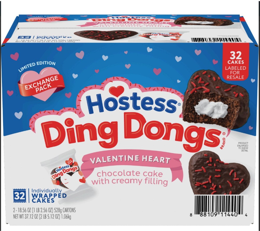 Valentine Ding Dongs, 1.16 oz. 32 pk.