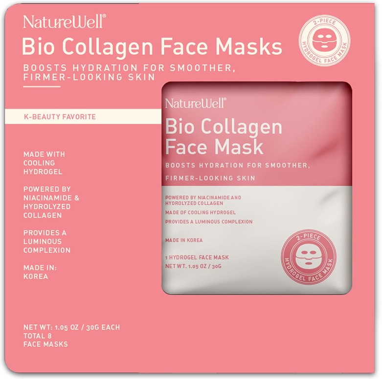 Bio Collagen 2-Piece Hydrogel Sheet Face Masks, 8 pk.