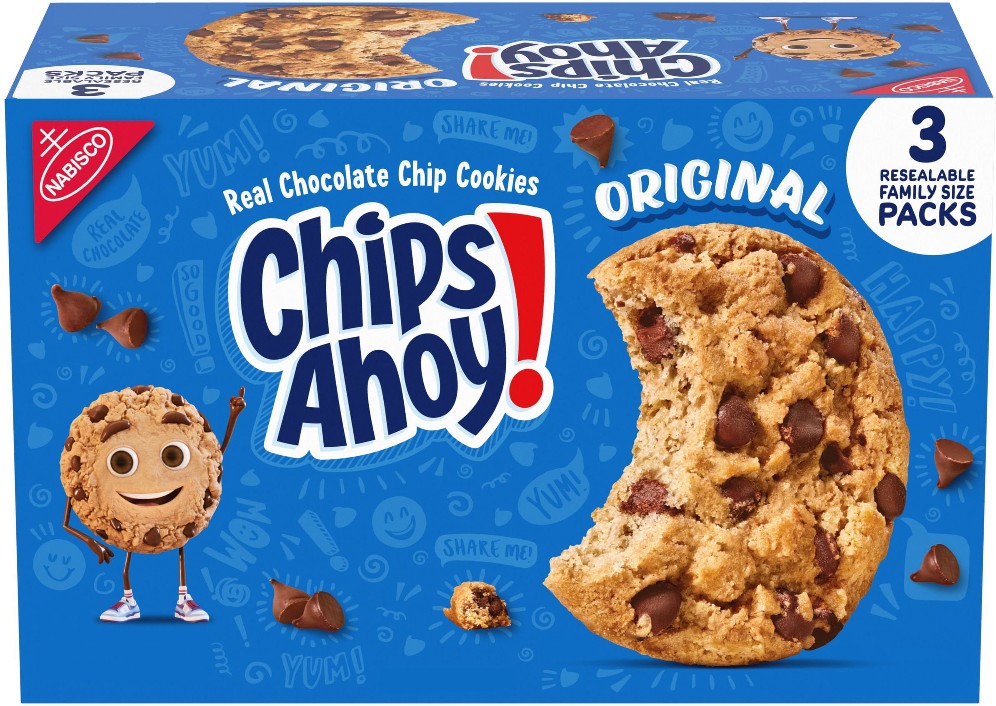 Chocolate Chip Cookies, Family Size, 18.2 oz., 3 pk.