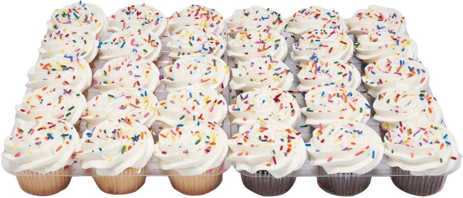 White and Chocolate Cupcakes with Buttercream Icing, 30 ct.