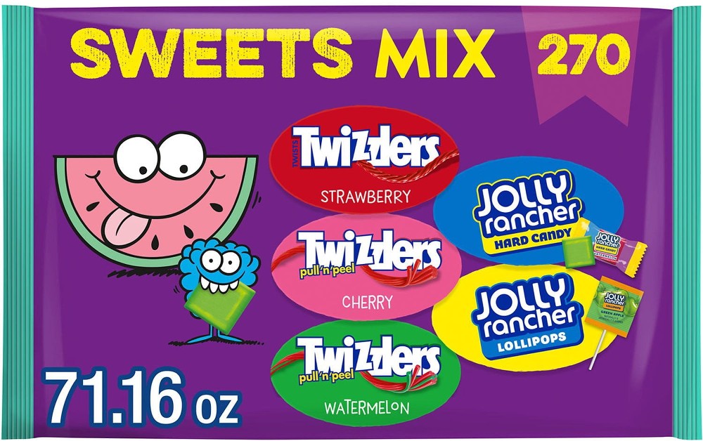 Fruit Flavored Candy, Variety Pack, Fun Size, 270 pcs.