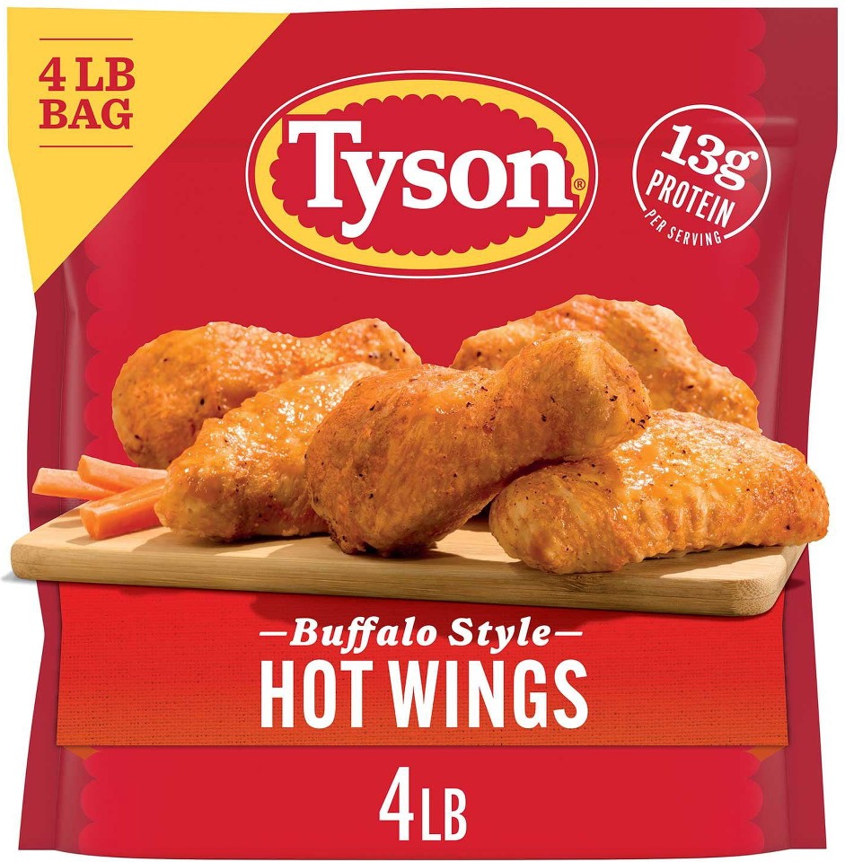 Bone-In Buffalo Style Hot Chicken Wings, Frozen, 4 lbs.