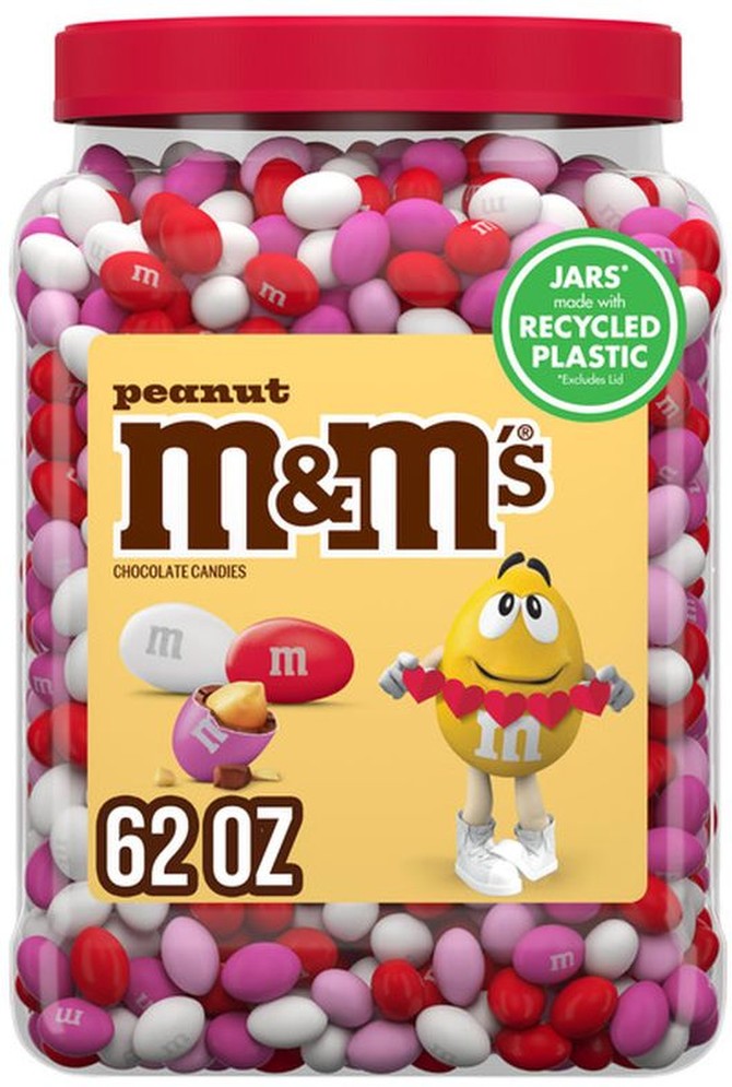 Peanut Milk Chocolate Valentines Day Candy Gift Assortment Bulk Jar