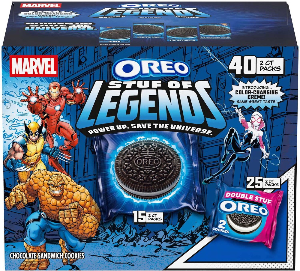 MARVEL Stuf of Legends & Double Stuf Cookies Variety Pack, 1.02 oz., 40 pk.