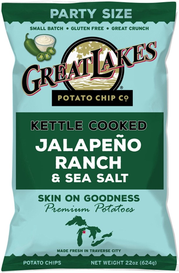 Kettle Cooked JalapeÃ±o Ranch and Sea Salt Potato Chips, 22 oz.