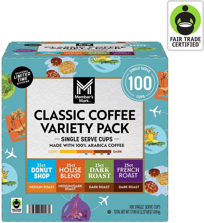 Classic Coffee Pods, Variety Pack, 100 ct.