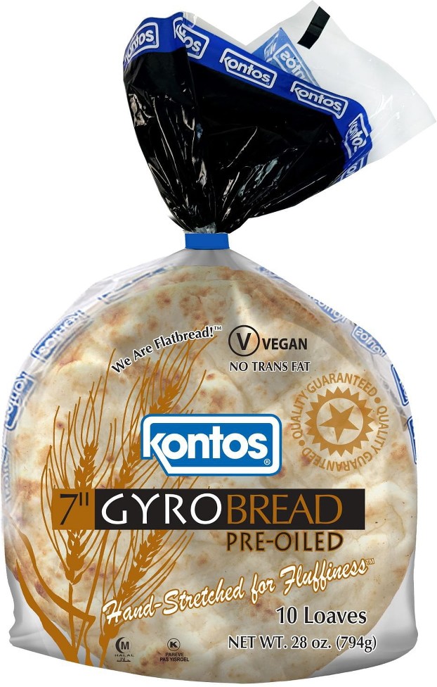 Pre-Oiled 7" Gyro Bread, 10 ct.