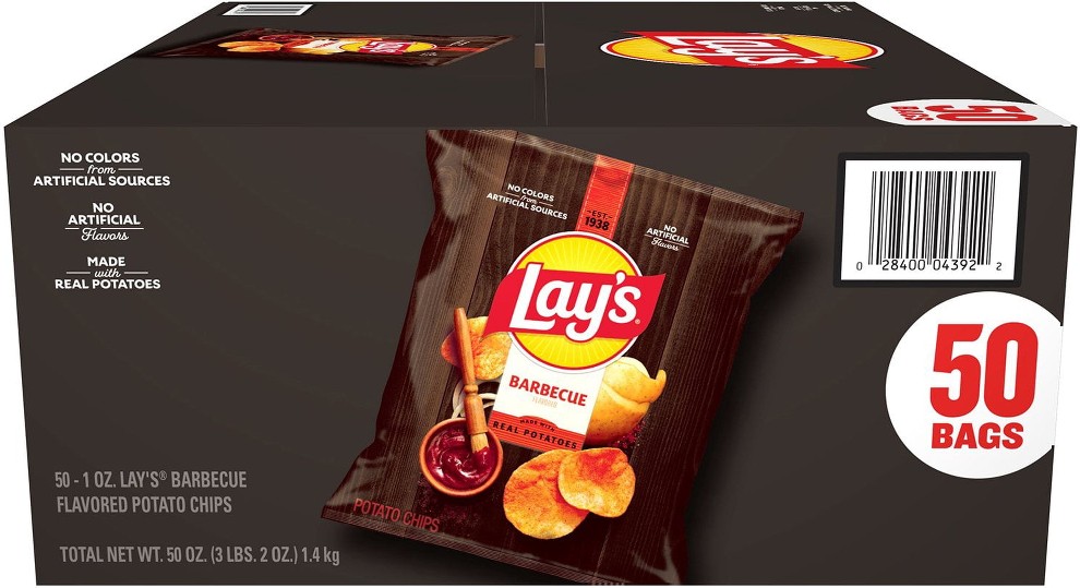 Barbecue Potato Chips, 1 oz., 50 pk.
