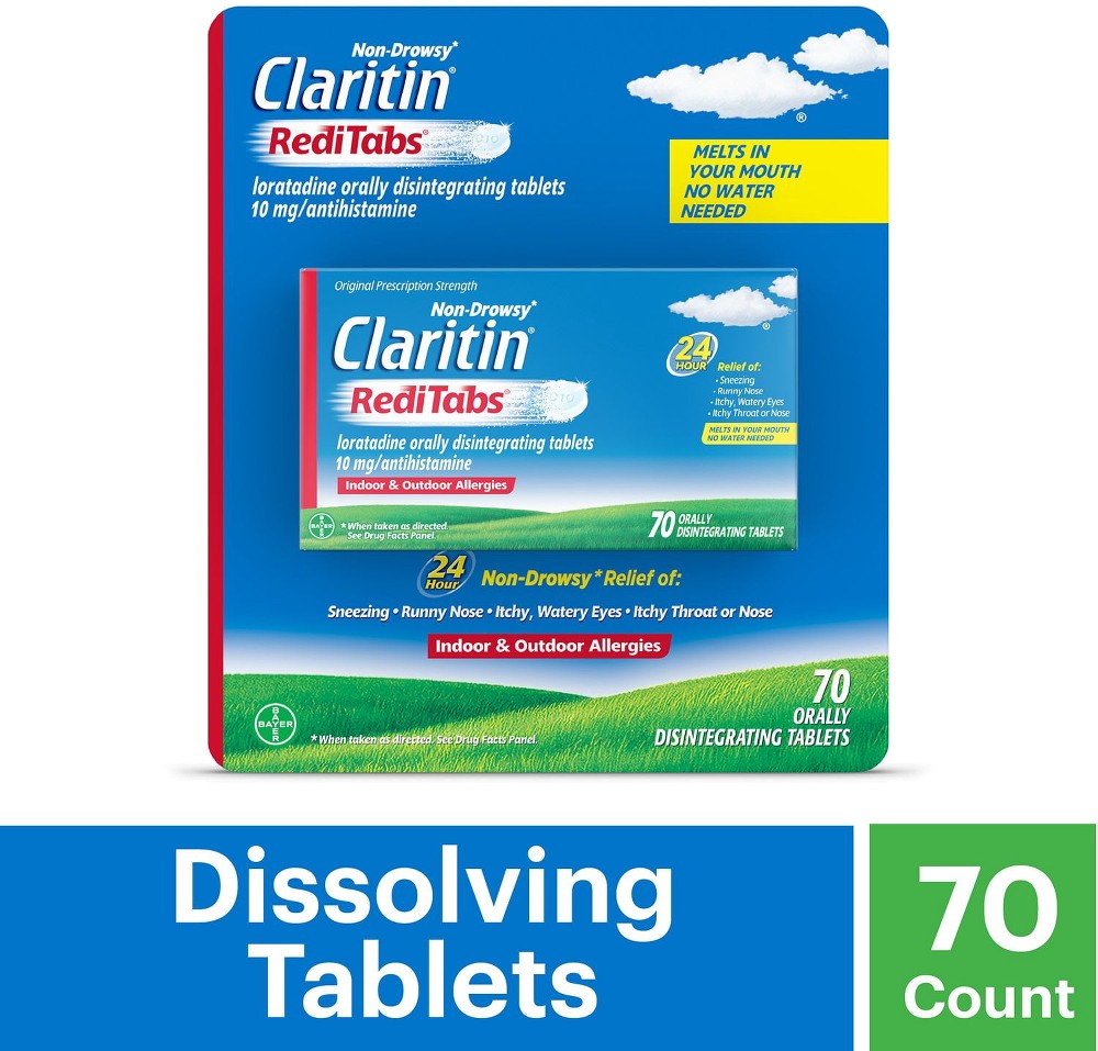 24 Hour Non-Drowsy Allergy Medicine RediTabs 70 ct.