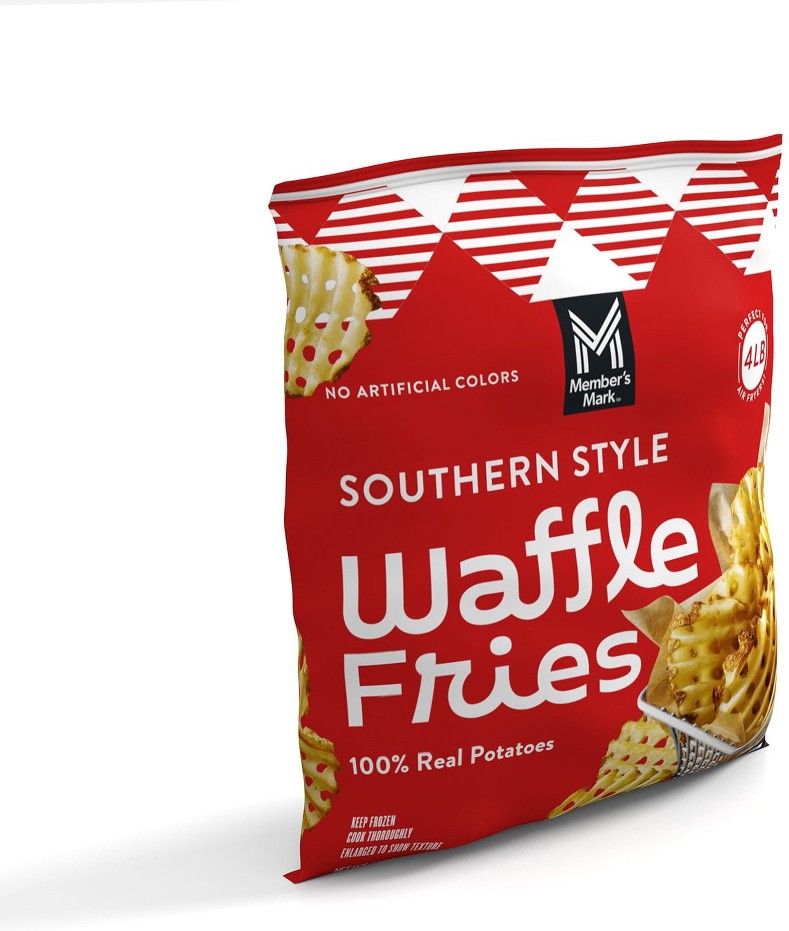Southern Style Waffle Fries, Frozen, 4 lbs.