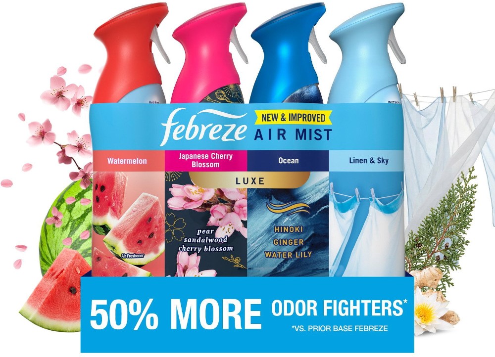 Air Mist Air Freshener Spray, Mixed Scent, 4ct., 32.4 oz.