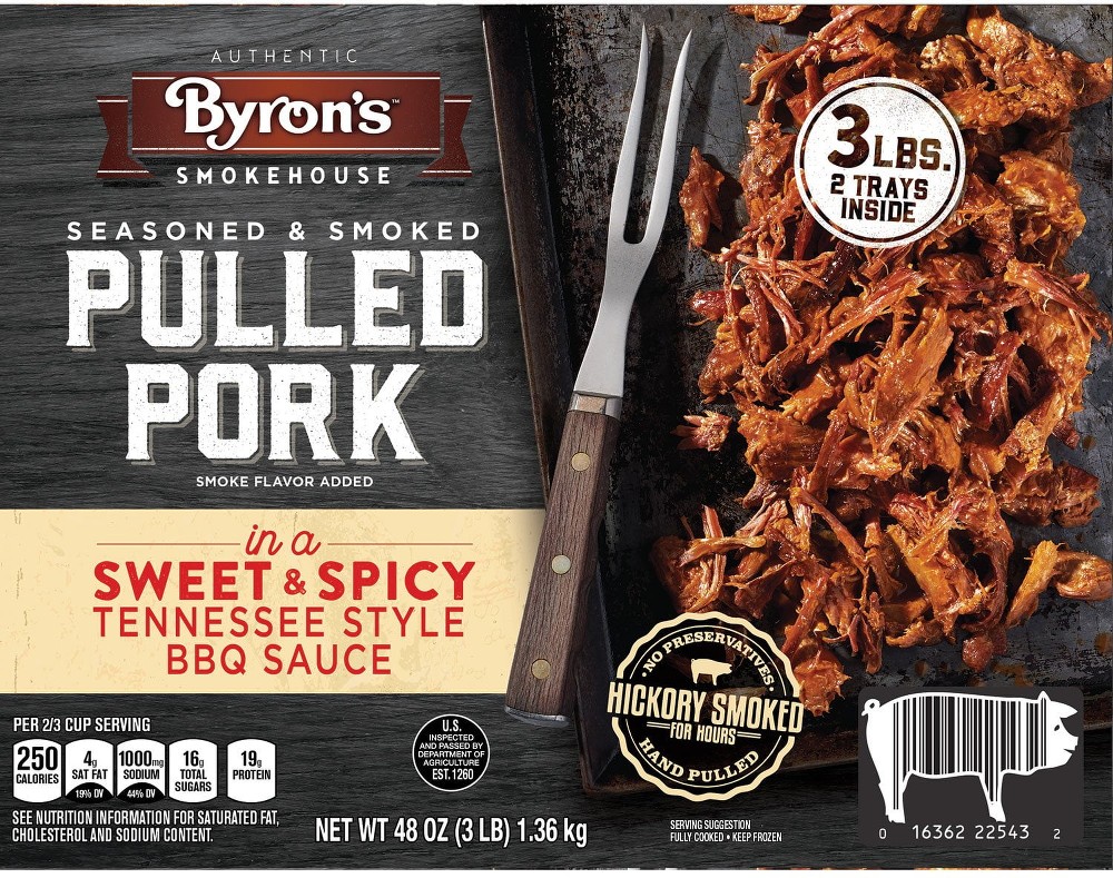 Seasoned and Smoked Pulled Pork, Frozen, 1.5 lbs., 2 pk.